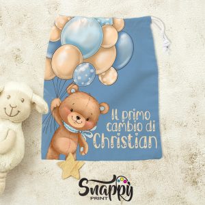 Sacchetto Nascita Teddy Balloon