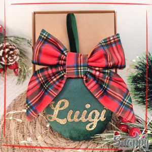 Pallina di Natale in velluto Personalizzata