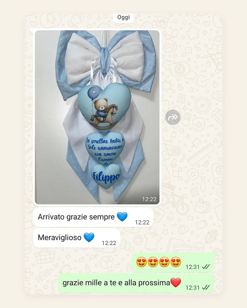 Messaggio di una cliente soddisfatta